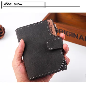 Nové Obchodné pánske peňaženky Krátke zvislé Male Mince Kabelku bežné multi-function Držiteľov karty taška pracky skladacia peňaženka pre mužov
