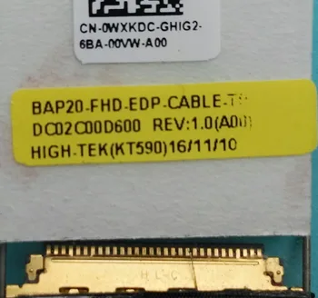 Nové Originálne LCD kábel pre DELL ALIENWARE 17 R4 LCD KÁBEL LVDS BAP20 FHD EDP Typ TOBII kábel T 0WXKDC WXKDC DC02C00D600