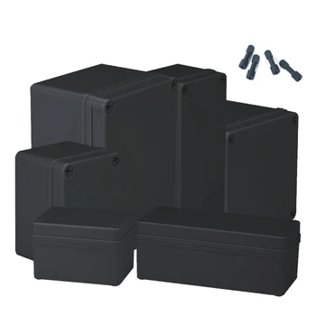 Nové Plastové Skrutky Black Box Pre Vonkajšie Vodotesné Puzdro Plastové Okno Elektronické Projektu Prípade Nástroja Nepremokavé Križovatke Bývanie