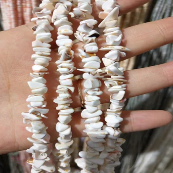 Nové Prírodné Shell Perly nepravidelný tvar, svetlo ružová, Čo pre Šperky Diy Náhrdelník alebo náramok príslušenstvo 7-8mm dĺžka 40 cm