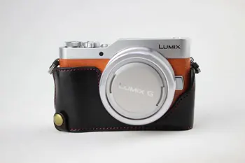 Nové Pu Kožené Fotoaparát Prípade Polovicu Tela Kryt Pre Panasonic Lumix GF7 GF8 GF9 GF10 Odstrániť Batérie Priamo