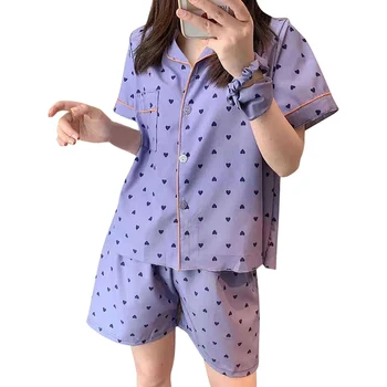 Nové Pyžamo Žena Roztomilý Dievča Kórejský Voľné Broskyňa Srdce Tri-Dielna Sada Domáceho Poskytovateĺa So Zaviazanými Očami Vetements Femmes