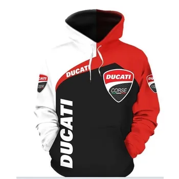 Nové pánske Digitálne 3D Tlač Auto Logom Ducati Logo Hoodie Ležérne Módne Harajuku Vysoko Kvalitné pánske Pulóver s Kapucňou Značky Top