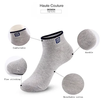 Nové pánske Ponožky Bavlna Bežné Priedušná Business Krátke Ponožky Módne Muž Loď Ponožky Čierne Biele 3Pair/veľa Vysoká Kvalita