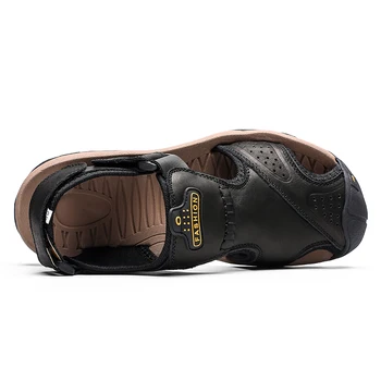 Nové pánske Sandále Originálne Kožené Sandále Rímske Sandále Mužov Vonkajšie Plážové Sandále, Papuče Tenisky Pánske Letné Topánky 38-46