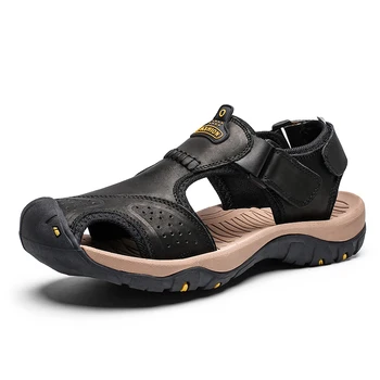 Nové pánske Sandále Originálne Kožené Sandále Rímske Sandále Mužov Vonkajšie Plážové Sandále, Papuče Tenisky Pánske Letné Topánky 38-46