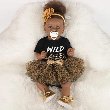 Nové Reborn Bábiky Baby S Mäkké Telo Africkej Americkej Silikónové Reborn Bábiky Baby Girl Hračky Pre Deti
