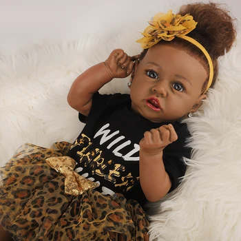 Nové Reborn Bábiky Baby S Mäkké Telo Africkej Americkej Silikónové Reborn Bábiky Baby Girl Hračky Pre Deti