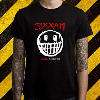 Nové SIXX AM* Nikki Sixx* Hard Rock Band pánske Čierne Tričko Veľkosť S Na 2XL 