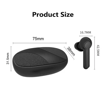 NOVÉ T19 TWS Bluetooth Bezdrôtové Slúchadlá Športové Slúchadlá HD Mikrofón Stereo Bass, výstup pre Slúchadlá Slúchadlá Plnenie Políčko Bluetooth Headset