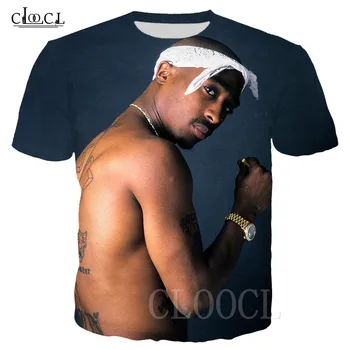 Nové Tričko Harajuku Štýl T-shirt Ženy/Muži Tupac 2Pac 3D T Shirt Znak Tlače Hip Hop Tričká Topy Nadrozmerné Drop Shipping