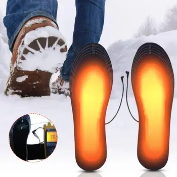 Nové Vyhrievané Obuvi Vložky USB Elektrické Nohy Otepľovanie Pad Nohy Teplejšie Ponožky, Podložku Mat Zimné Outdoorové Športy Vykurovacej Vložky v Zime v Teple