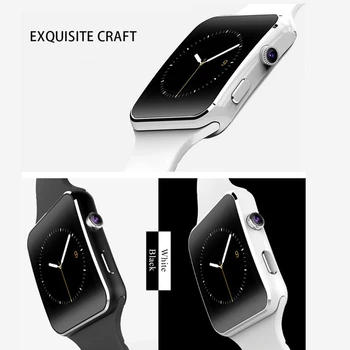Nové X6 Smart Hodinky s Fotoaparát, Dotykový Displej Bluetooth Zápästie Smartch Hodinky pre Android IOS Telefón Športové Smartwatch Sim Karty 1yw