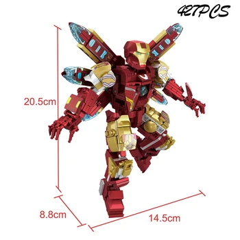 NOVÉ Zázrak Stavebné kamene, Tehly Iron man Hulkbuster Vojnový Stroj Super Hrdinovia Avengers Infinity War Deti Deti ToysGiftsKits
