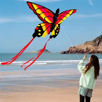 Nové Úžasné Farebné Motýľ Kite Pre Deti A Dospelých, Veľký Ľahko Leták S Reťazcom A Rukoväť