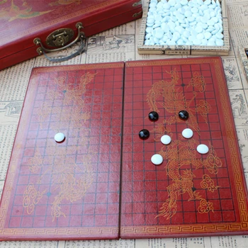 Nové Šach Retro Hra Go Set Drevené 37*37 CM Šachovnici Ming A Qing Plavidlá Ísť Sklo Šachové Figúrky Realisticky Textúrou