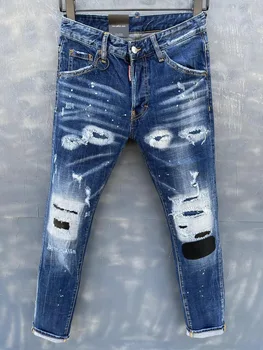 Nové ŽIEN/mužov roztrhané džínsy DSQ džínsy motocykel jeans bunda mužov nohavice Dsq005