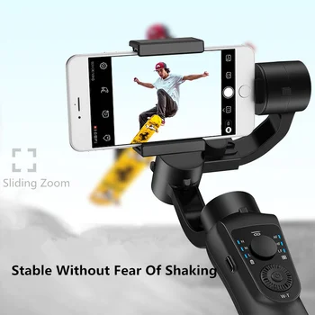 Nový 3 Os Ručné Stabilizátor Gimbal Aktívne Sledovať w/Focus Pull & Zoom Pre iPhone 11 8 Huawei Gopro3/4/5/6 Chytrý Telefón PTZ