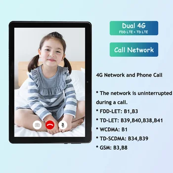 Nový Android 9.0 Tablet Pc 10.1 Palcový Tvrdeného Skla Octa-Core Dual SIM Karta 4G Telefón Hovor Tablety Google Play, WiFi, Bluetooth kartu