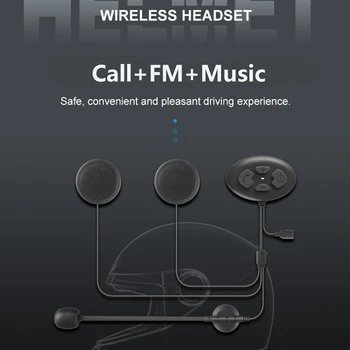 Nový Bluetooth 5.0 Moto Prilba Bezdrôtový Headset Stereo Handsfree Slúchadlá Motocyklové Prilby, Slúchadlá, MP3 Reproduktor podpora FM