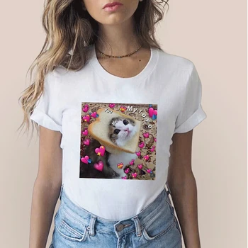 Nový Cat T Shirt Kawaii T Shirt Ženy Harajuku Roztomilý Krátky Rukáv Ženy T-shirt kórejský Štýl Tričko Fashion Top Tees Žena