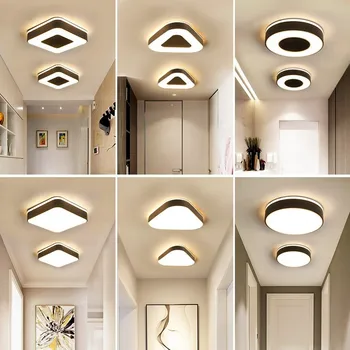 Nový Dizajn, LED Stropné svietidlo Koridoru Galéria Umenia Dekorácie Predné Balkón Lampa Verandu Biela Čierna Lamparas De Techo Plafondlamp