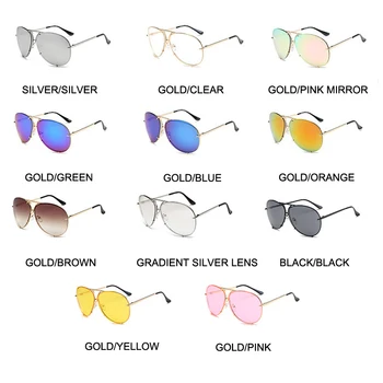 Nový Dizajn Značky Módne slnečné Okuliare Ženy Pilot, slnečné Okuliare Pre Mužov Retro Luxusné Ružová Strieborná Sivá Objektív Kovový Rám Odtiene UV400