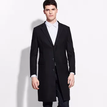 Nový Dlho Na Mieru Bežné Mužov Bunda Len Leto, Jeseň Zákazku Ženícha Tuxedos Lateset Dizajn Slim Fit Kabát Pre Človeka