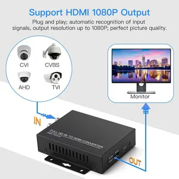 Nový Full HD 8MP/4K TVI-HDMI Video Converter Podporu 8MP CCTV Kamera/5MP TVI Kamera/4MP/3MP/1080P/720P Konvertor