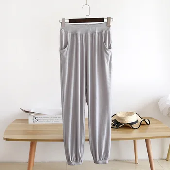 Nový krytý Bežné spánku dna ženy lete útulný modálne Anti-komár pyžamo nohavice ženy domov nohavice