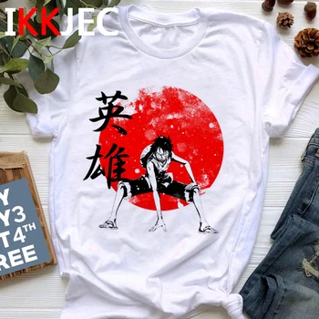 Nový Kus Nakama T Shirt Mužov Japonské Anime Bežné Tlačené T-shirt Unisex Legrační Karikatúra Tričko Luff Hip Hop Top Tees Muž