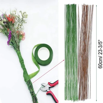 NOVÝ Kvetinový Aranžmán Tool Kit Pásky Kmeňových Zabaliť Drôt Fréza a Vedúci Kolíky pre Svadobné Kytice urob si sám