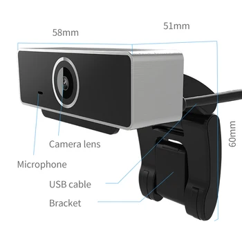 Nový, Originálny 1080P HD USB Webkamera Kamera, Web Cam Redukcia Šumu S Mikrofónom Pre Video Konferencie Online Vyučovanie