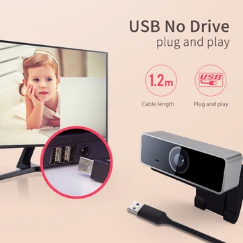 Nový, Originálny 1080P HD USB Webkamera Kamera, Web Cam Redukcia Šumu S Mikrofónom Pre Video Konferencie Online Vyučovanie