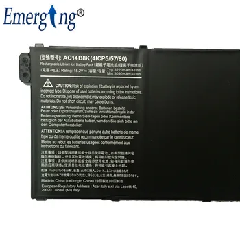 Nový, Originálny 15.2 V 46wh 48wh Notebook Batéria pre Acer Aspire V3 V3-371 V3-371-30FA AC14B8K