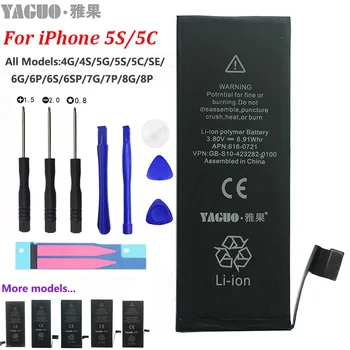 Nový, Originálny AAAAA 1560mAh Batéria Pre Apple iPhone 5 S/5S C 5C SE iPhone5S Skutočná Kapacita 0 Cyklus Bezplatnú Opravu Nástroje Súpravy