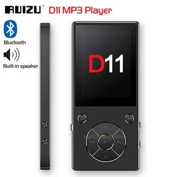 Nový, Originálny RUIZU D11 Bluetooth, MP3 Prehrávač Hudby Prehrávač 8GB Kovový Hudobný Prehrávač s Vstavaný Reproduktor, FM Rádio, Podpora TF Kariet