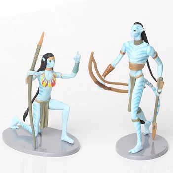 Nový príchod 6pcs /veľa Avatar 2 Neytiri Jake Sully a mount Soche PVC Obrázok Model Hračky