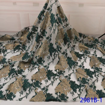 Nový Príchod Afriky Brocade Čipky Tkaniny Vysokej Kvality Nigérijský Čipky Materiál Afriky Žakárové Textílie, Čipky Na Šaty GD2981B-1