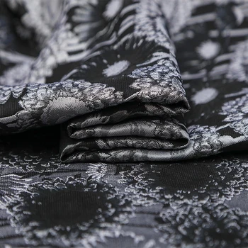 Nový príchod brocade polyester žakárové slnečnice textílie pre cítil patchwork šitie DIY ženy šaty tkaniva taška handričkou