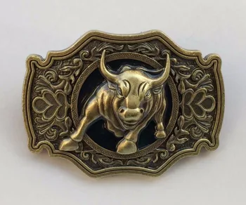 Nový Príchod~~ 3D Bull Pevné Brass Opasku Západné Kov Kovboj
