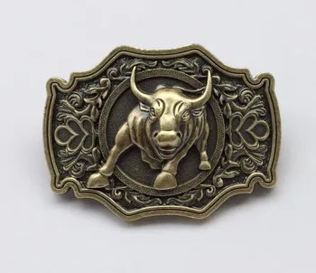 Nový Príchod~~ 3D Bull Pevné Brass Opasku Západné Kov Kovboj