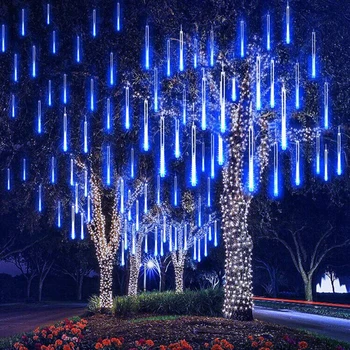 Nový Rok 30 cm 50 cm Vonkajšie meteorický dážď Dážď 8 Trubice LED Reťazec Svetlá Nepremokavé Na Vianoce Svadobné Party Dekorácie