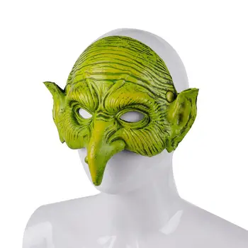 Nový Rok Čarodejnice Maska Polovicu Tváre PU Peny Green Masky Na Halloween, Karneval, Party DIY Party Dekor Vianočné Tvorivé Maska