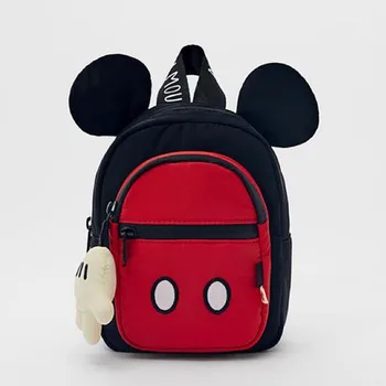 Nový Roztomilý Disney detská taška Mickey Mouse detí Bacpack Jeseň Mickey Minnie Mouse vzor batoh Deti Vianočné Darčeky