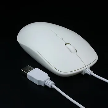 Nový Roztomilý Kreslený Wired Mouse Herný Počítač Myš, 1600DPI Optical Mouse Vysokej Kvality, Ružová, Biela Myš pre Notebook PC
