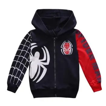 Nový Spiderman Oblečenie na Jar Jeseň Deti, odsávače deti mikina s Kapucňou Komiksu Spider Man Kabát Dieťa Outwear chlapcov, Oblečenie dievčatá košele