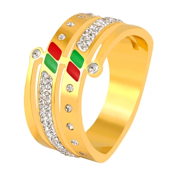 Nový Unikátny Dizajn Prstene Pre Ženy, Módne Šperky, Luxusné Svadobné Svadobné Klasický Zásnubný Prsteň Zlata Farba Crystal, Prstene, Šperky