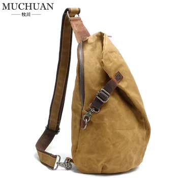 Nový vodotesný batik Hrudníka retro pack nohavice mužov plátno ramenní taška pre voľný čas knedle taška