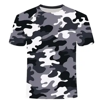 Nový vonkajší rýchle sušenie T-shirt muž taktické kamufláž dlhé rukávy okrúhle krčný športové vojenské T-shirt kamufláž 3D T-shirt